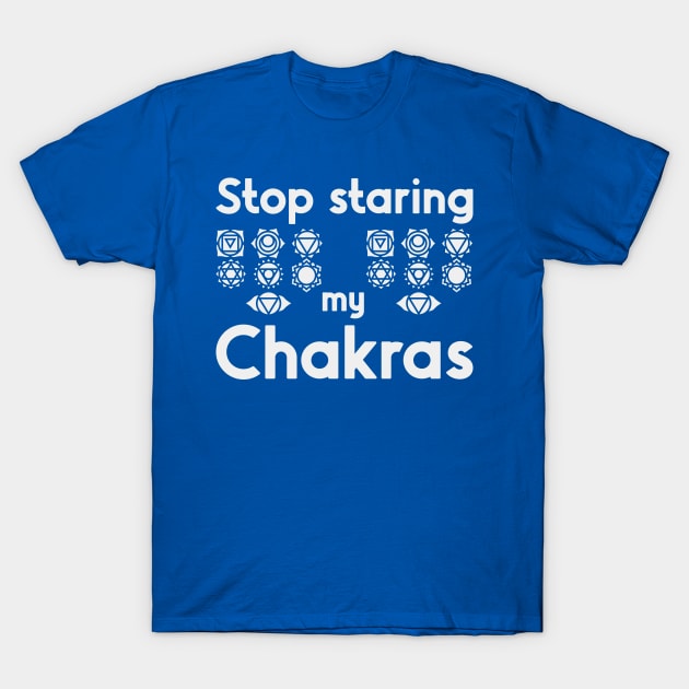 Staring Chakra (Mono) T-Shirt by nickbeta